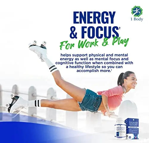 1 Body Thyroid Support Supplement with Iodine - Energy & Focus Support 1 Body uk supplements
