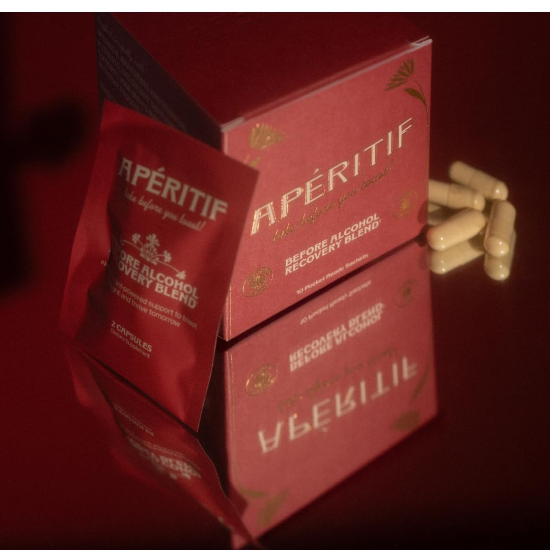 Apéritif Before Alcohol Recovery Supplement - DHM (Dihydromyricetin), Milk Thistle, Turmeric & B Vitamins - Hydration & Liver Support for Morning Clarity Apéritif Health Au supplements