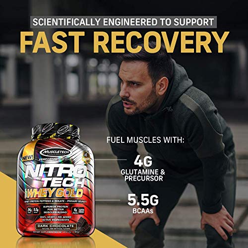 MuscleTech NitroTech 100% Whey Gold Protein Powder, Build Muscle Mass, Whey Isolate Protein Powder Muscletech Au supplements