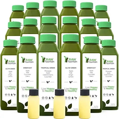 Raw Fountain 7 Day Green Juice Cleanse, All Natural Raw, Vegan Detox, Cold Pressed Raw FountainAU supplements