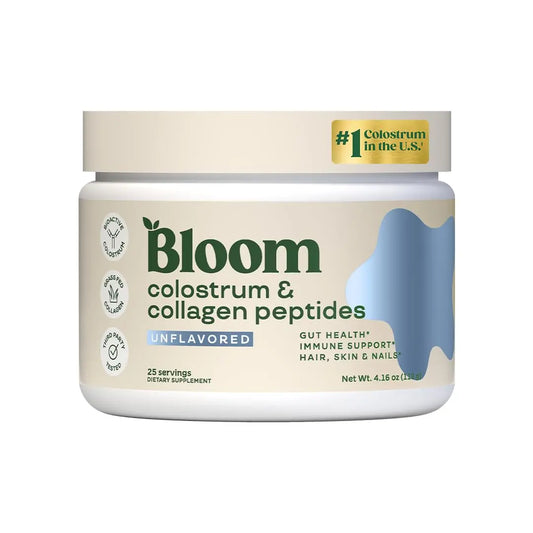 Bloom Nutrition Bovine Colostrum Powder with Vitamin B-12 for Gut Health, Immune Support, Hair Growth & Beauty Supplement | Unflavored, 25 Servings Bloom NutritionAU supplements