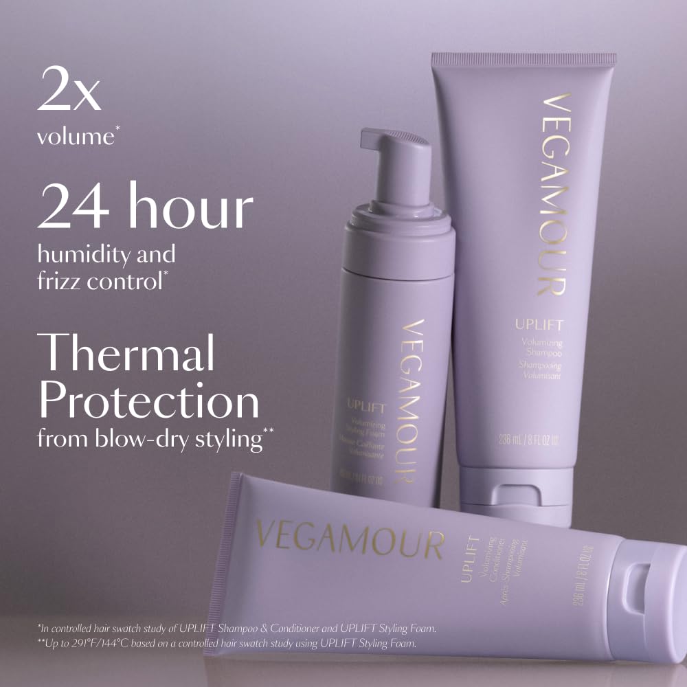 Uplift Volume Trio Kit with Shampoo, Conditioner, & Styling Foam for Volumizing & Fuller Looking Hair VEGAMOUR Au supplements