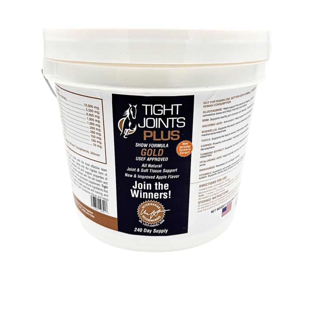 TIGHT JOINTS PLUS - Show Formula Gold USEF Approved- All Natural Joint and Soft Tissue Support - 240 Day Supply 8Lbs TIGHT JOINTS PLUS Au supplements