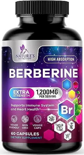 Berberine Supplement 1200mg per Serving - High Absorption Heart Health Support Nature's NutritionAU supplements