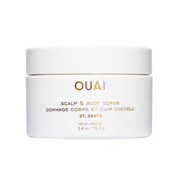 OUAI Scalp & Body Scrub, St. Barts Travel Size - Exfoliating Body Scrub with Sugar & Coconut Oil Blend for Smooth, Moisturized Skin - Gentle Scalp Exfoliator for Removing Product Build Up (3.4 oz) OUAI Au supplements