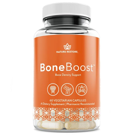 Nature Restore BoneBoost, Natural Bone Health Supplement, 60 Capsules, Manufactured in USA, Non GMO, Gluten Free Nature RestoreAu supplements
