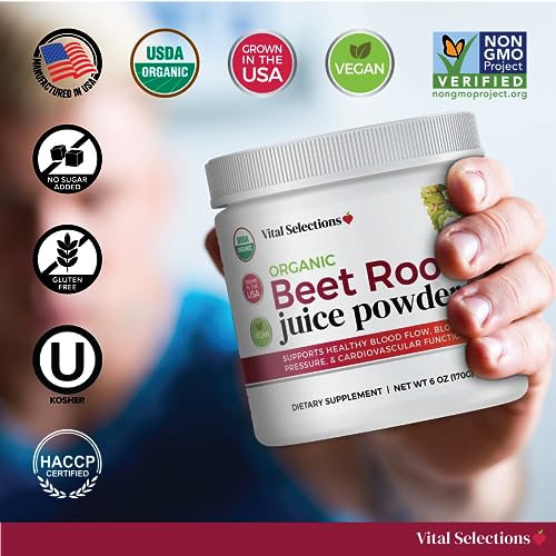 Vital Selections 100% Organic Beet Root Juice Powder, Highest Purity and Potency Vital Selections Au supplements