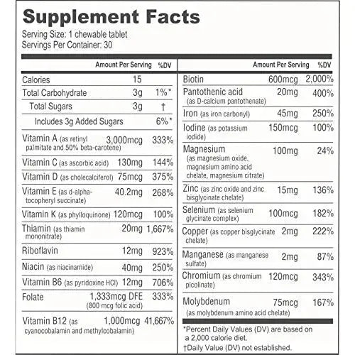 BariatricPal Multivitamin ONE 1 per Day! Bariatric Multivitamin Chewable with 45 mg of Iron | Orange Citrus | Vitamin for Bariatric Surgery Patients BariatricPal uk supplements