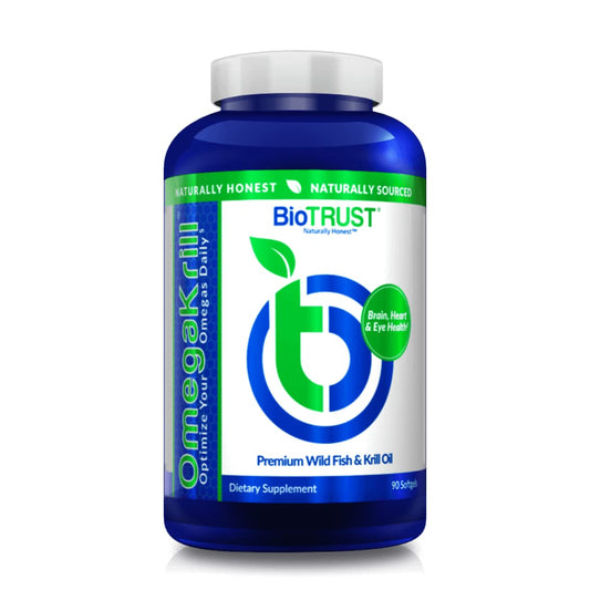 BioTrust OmegaKrill EPA & DHA Omega 3 Supplement, Fish and Krill Oil to Provide Bio TRUSTAU supplements