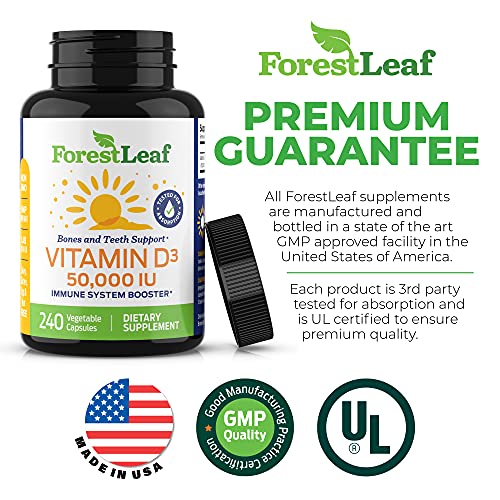 ForestLeaf - Vitamin D3 IU Weekly Supplement (50,000 IU - 240 Count) ForestLeaf Au supplements