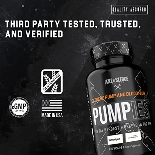 Axe & Sledge Supplements PUMPIES Nitric Oxide Booster with VasoDrive-AP and Nitrosigin Axe & Sledge uk supplements