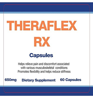 Theraflex RX® Capsules for Relief of Joint & Muscle Discomfort, Mobility and Healthy Inflammation Response with Patented Curcuwin® Turmeric Extract, Boswellia, Ashwaganda, 60 Capsules Theraflex RX Au supplements