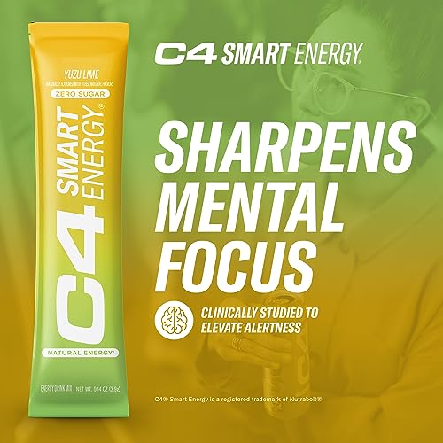C4 Smart Energy Powder Stick Packs - Sugar Free Performance Fuel & Nootropic Brain Cellucor Au supplements