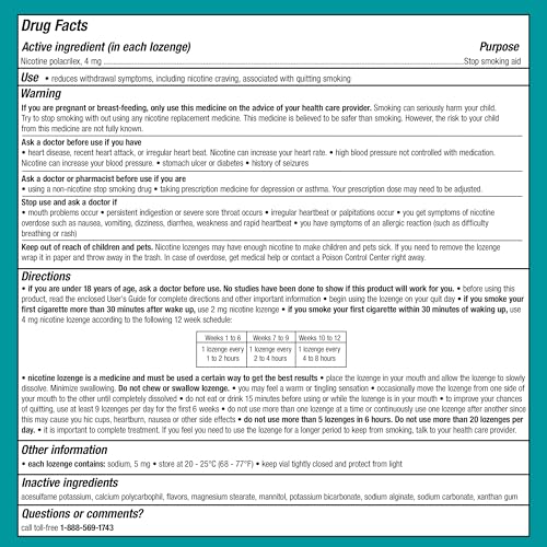 Nicorette 4 mg Mini Nicotine Lozenges to Quit Smoking - Mint Flavored Stop Nicorette Au supplements