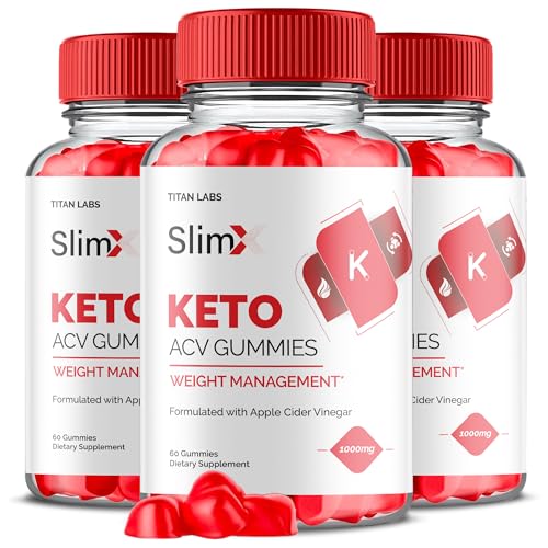 (3 Pack) SlimX Keto ACV Gummies, SlimX Keto ACV Advanced Weight Loss 1000MG Apple Titan LabsUS supplements