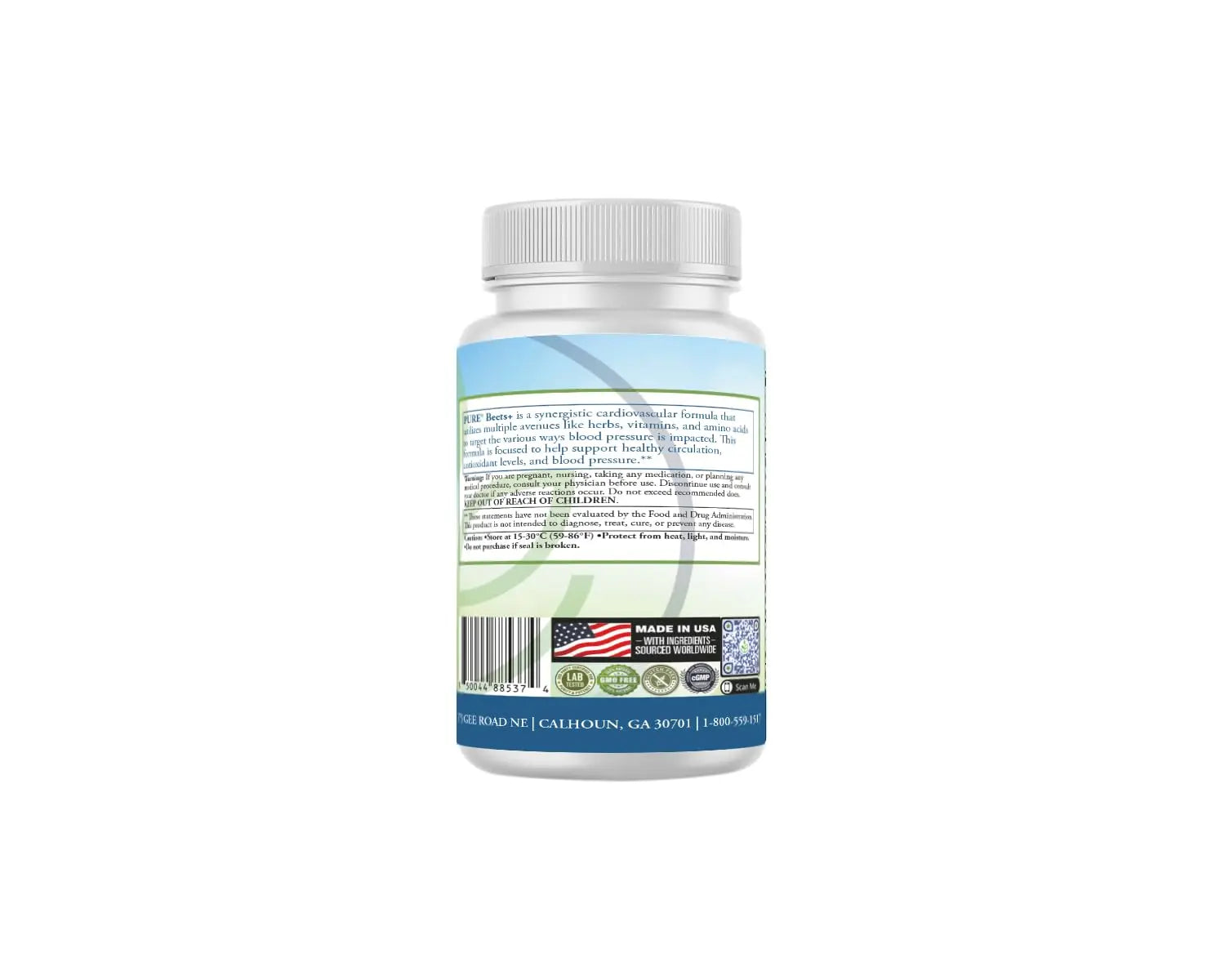 PURE® Beets+ Organic Beet Root Capsules - 900mg - 90 Count, 30 Servings - Blood Pressure & Circulation Support Supplement - with L-Arginine, Hawthorn Berry & B12 - Cardiovascular Health - Made in USA PURE Au supplements