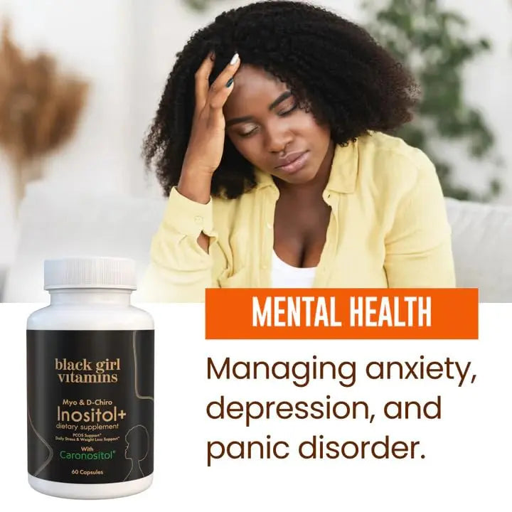 Black Girl Vitamins Inositol Supplement, 2000mg Myo + 50mg D-Chiro, Vegan Capsules to Support Hormone Balance Black Girl Vitamins uk supplements