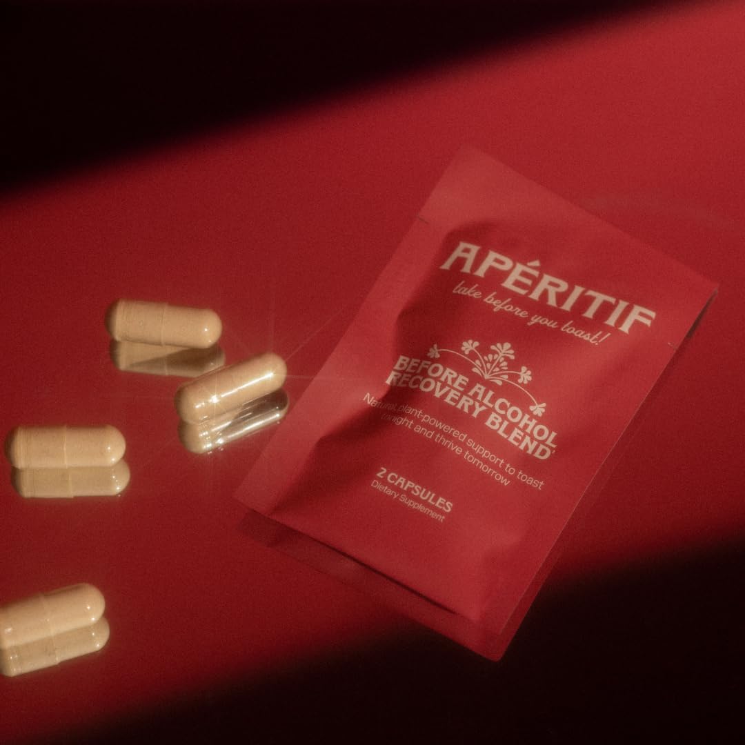 Apéritif Before Alcohol Recovery Supplement - DHM (Dihydromyricetin), Milk Thistle, Turmeric & B Vitamins - Hydration & Liver Support for Morning Clarity Apéritif Health Au supplements