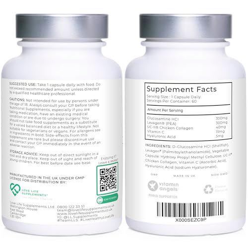 Love Life Supplements Joint Support with Levagen® (Palmitoylethanolamide) + UC-II® LOVE LIFE SUPPLEMENTS Au supplements