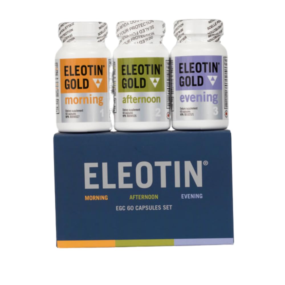 Eleotin Gold Capsules Value Pack Set for Balanced Metabolic Health | Healthy Circulation | Premium Herbal Ingredients | 3 Bottles of Different Formula | 60 Capsules Each Eleotin Au supplements