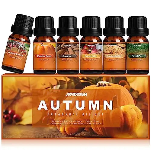 Autumn Fragrance Oil Set, Premium Fall Essential Oils for Diffuser and Candle Making -Cinnamon ARVIDSSONAU supplements