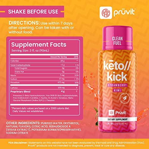 Pruvit Keto Kick Strawberry Kiwi Exogenous Ketones Exalt The Benefits of Natural Slim PRÜVITUS supplements