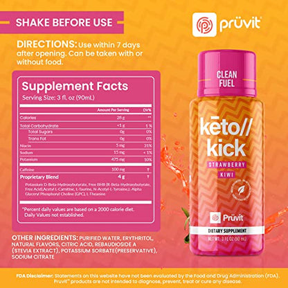Pruvit Keto Kick Strawberry Kiwi Exogenous Ketones Exalt The Benefits of Natural Slim PRÜVITUS supplements