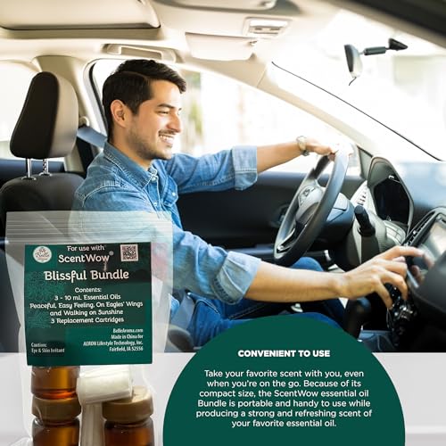 ScentWow® Aromatherapy Car Diffuser Refill Essential Oil Bundle with Three Refill Pads and 10ml Bottles Belle Aroma Au supplements