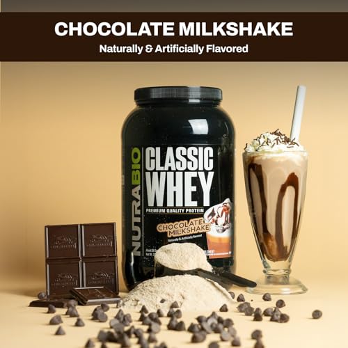 NutraBio Classic Whey Protein Powder- 25G of Protein Per Scoop - No Fillers, Artificial NutraBio Au supplements