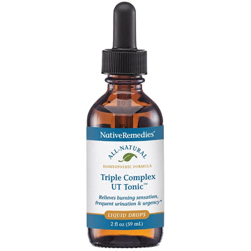 Native Remedies Triple Complex UT Tonic - Natural Homeopathic Formula to Relieve Bladder Irritation, Burning Sensation, Frequent Urination and Urgency - 59 mL Native Remedies Au supplements