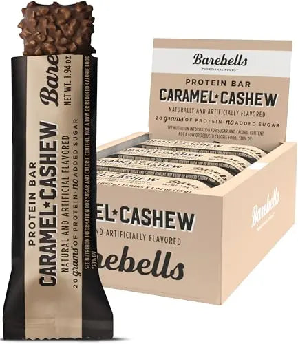 Barebells Protein Bars Caramel Cashew - 12 Count, 1.9oz Bars with 20g of High Protein BAREBELLSAU supplements