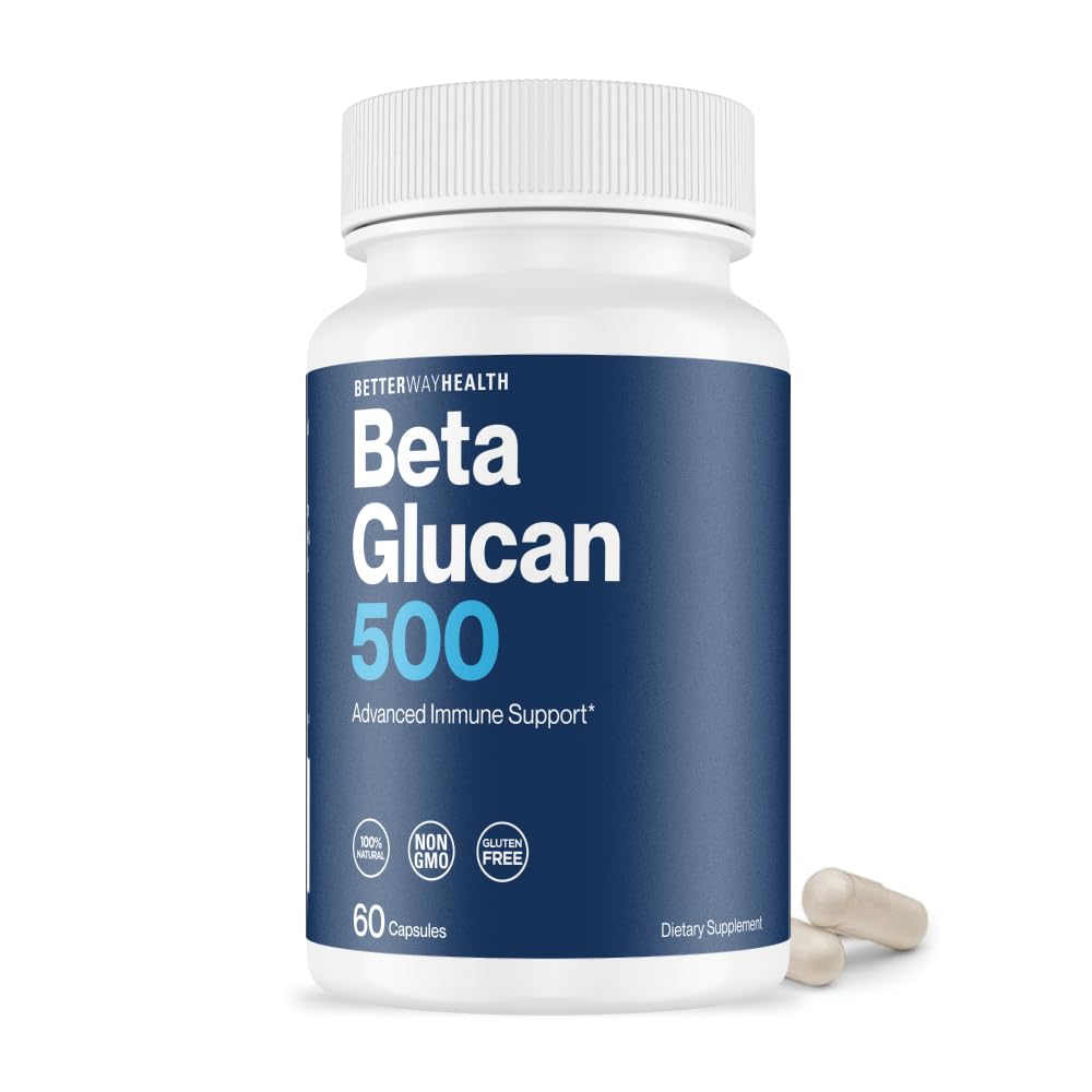 Better Way Health™ - Advanced Immune Readiness - Highly Purified 1,3/1,6 Beta Glucan 500 - Clinically Tested Immune Defense - 500mg/60 Capsules (Pack of 1) Better Way Health Au supplements