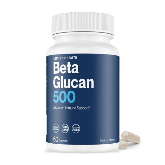 Better Way Health™ - Advanced Immune Readiness - Highly Purified 1,3/1,6 Beta Glucan 500 - Clinically Tested Immune Defense - 500mg/60 Capsules (Pack of 1) Better Way HealthAu supplements