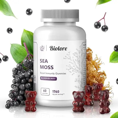 Biolore Sea Moss Gummies with Elderberry, Contains Irish Sea Moss, Organic Extract BioloreAU supplements