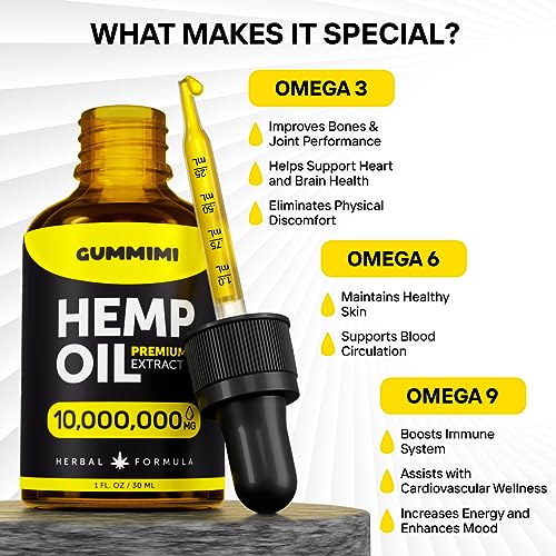GummiMi Оrganic Hеmp Oil 10 000 000 mg - Natural Drops - Rich in Vitamins B, C, E GummiMi Au supplements