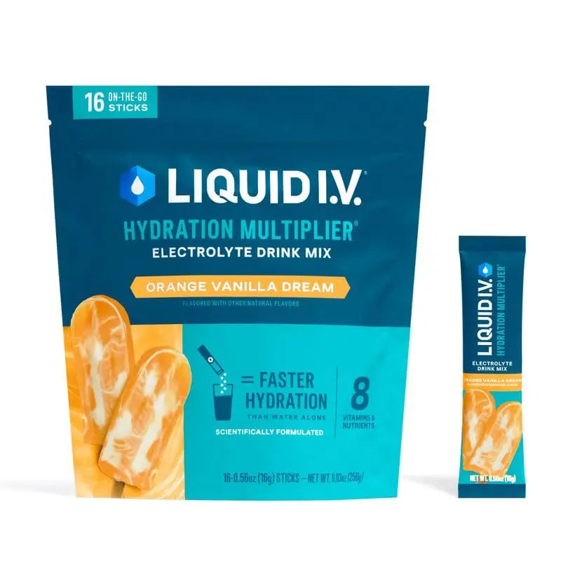 Liquid I.V.® Hydration Multiplier - Orange Vanilla Dream | Electrolyte Powder Drink Mix | 1 Pack (16 Servings) Liquid I.V. Au supplements