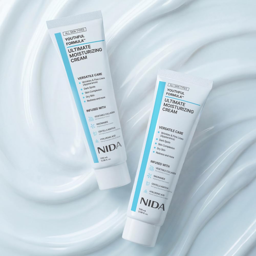 NIDA Youthful Formula™ Ultimate Moisturizing Cream | Centella Asiatica, Niacinamide, Hyaluronic Acid, Collagen | Wrinkles, Fine Lines NIDAUS supplements