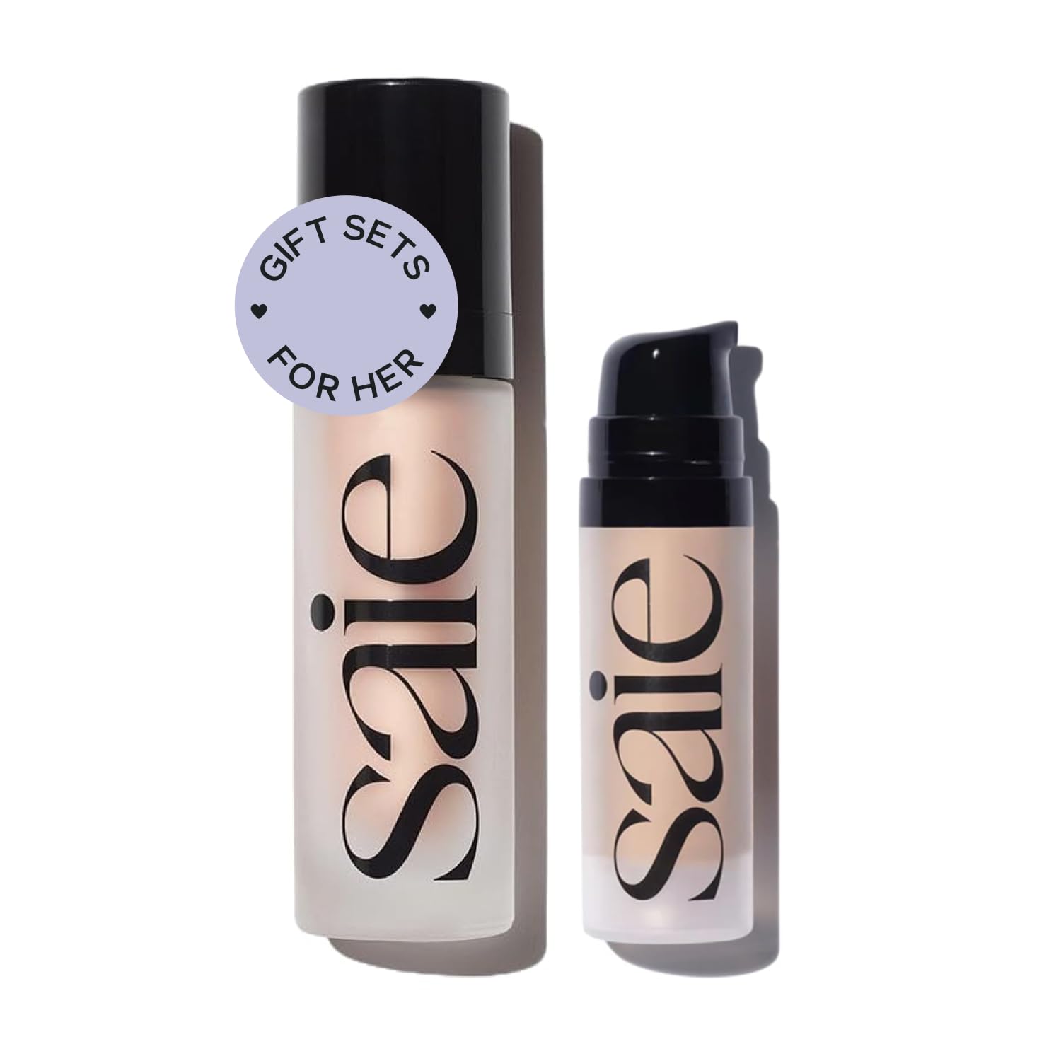 Saie Glowy Super Gel Warmglow Duo - Lightweight Illuminator & Makeup Primer for Glowing Skin - Soft Warm Gold (1 oz & 0.5 oz) Saie Au supplements