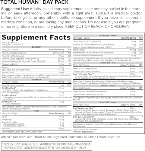 ONNIT Total Human Adult Multivitamin Comprehensive Capsule Packs with Day and Night Support, Daily Vitamin Packs for Men and Women, Dietary Supplement Capsules, 30-Day Supply, 60 Packs ONNIT Au supplements