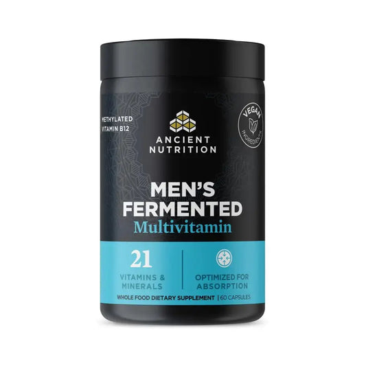 Ancient Nutrition Multivitamin for Men, Men's Fermented Multivitamin with Vitamin A, C, D, E, K, Zinc & Magnesium, Immune Support Ancient NutritionAU supplements