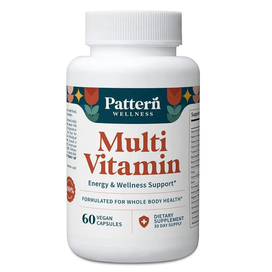 Pattern Wellness Multivitamin for Men & Women – Vitamin A, B, C, D, E – Supports Energy & Wellness – Whole Body Health Pattern WellnessAU supplements