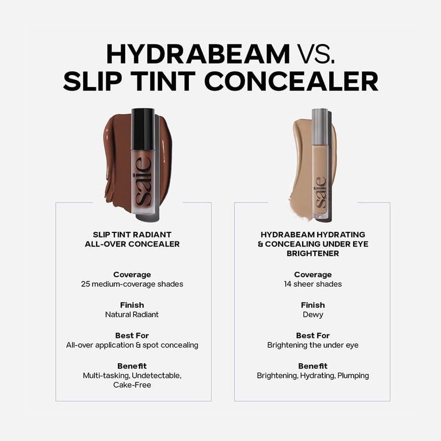 Saie Slip Tint Radiant Cream Concealer & All-Over Face Makeup - Concealer for Dark Circles, Redness & Blemishes - Lightweight Makeup Made with Hydrating Hyaluronic Acid - Shade 6 (0.17 oz) Saie Au supplements