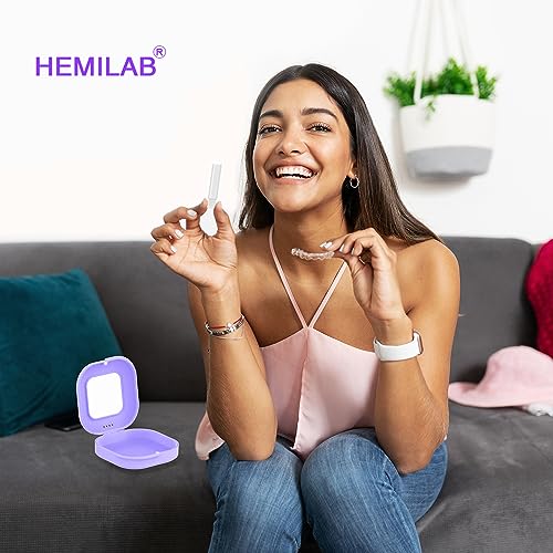 HEMILAB® Retainer Case, Slim Aligner Case with Vent Holes, Compatible with Invisalign HEMILABAU supplements