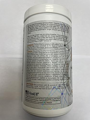 Core Nutritionals Fury V2: Pre-Workout Powder to Maximize Performance in The Gym W/Zum Core Nutritionals Au supplements