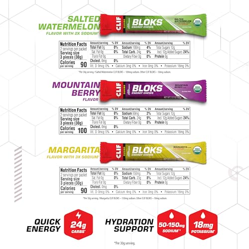 CLIF BLOKS - Energy Chews - Variety Pack - Non-GMO - Plant Based Clif Bar Au supplements
