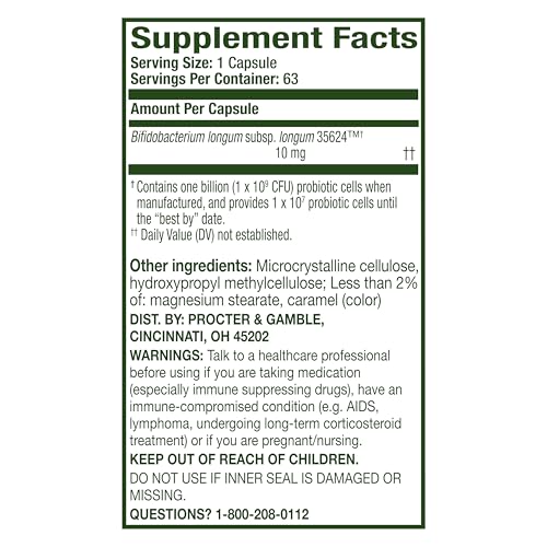 Align Probiotic, Pro Formula, Probiotics for Women and Men, Probiotics for Digestive Health, Men and Womens Probiotic Capsules Help Relieve Occasional Bloating & Gas*, 63 Capsules Align Au supplements
