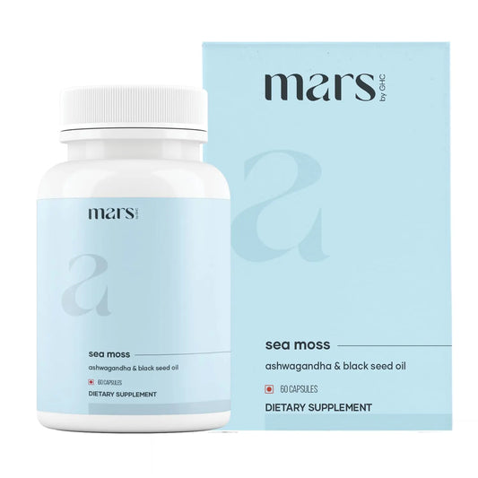 mars by GHC Mars Surge Natural Sea Moss Caps (60N) | Packed with 84 Minerals | Powered with Black Seed Oil | | Overall Well Being - Pack of 1 mars by GHCAU supplements