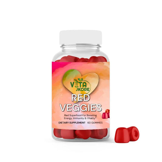 VITA JKORE Red Veggies Superfood Gummies, Energy & Immunity Booster, 60 Count Dietary Supplement, Natural Beetroot Blend VITA JKOREAu supplements